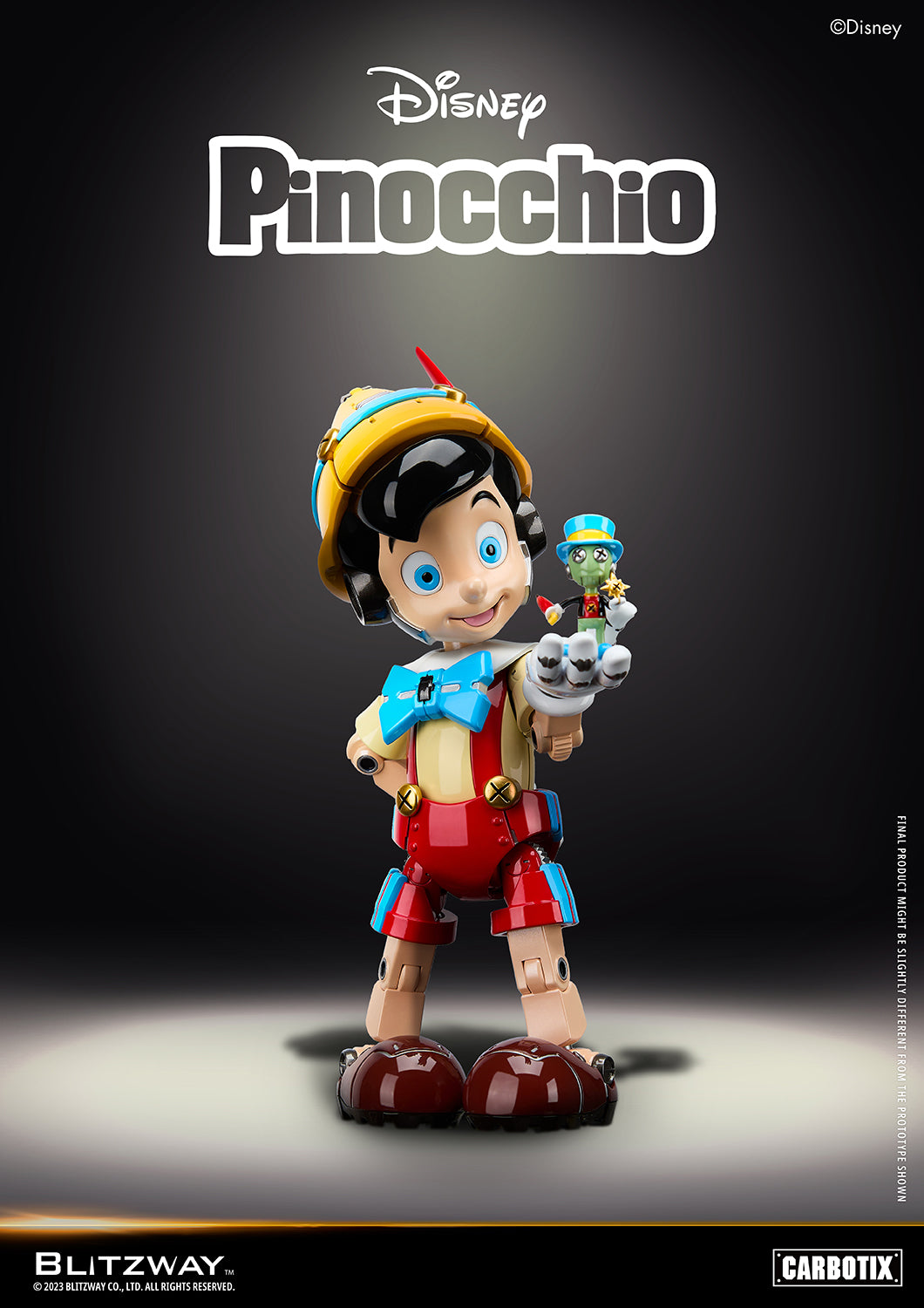 Pedido Figura Pinocchio (DIECAST) - Disney Carbotix Series marca Blitzway BW-CA-10506 (19.5 cm)