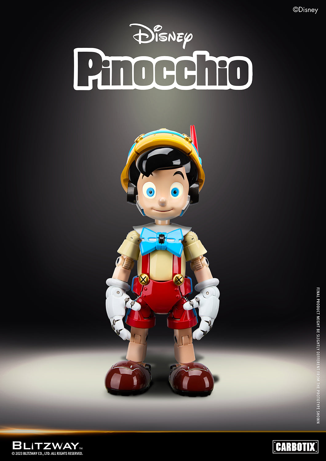 Pedido Figura Pinocchio (DIECAST) - Disney Carbotix Series marca Blitzway BW-CA-10506 (19.5 cm)