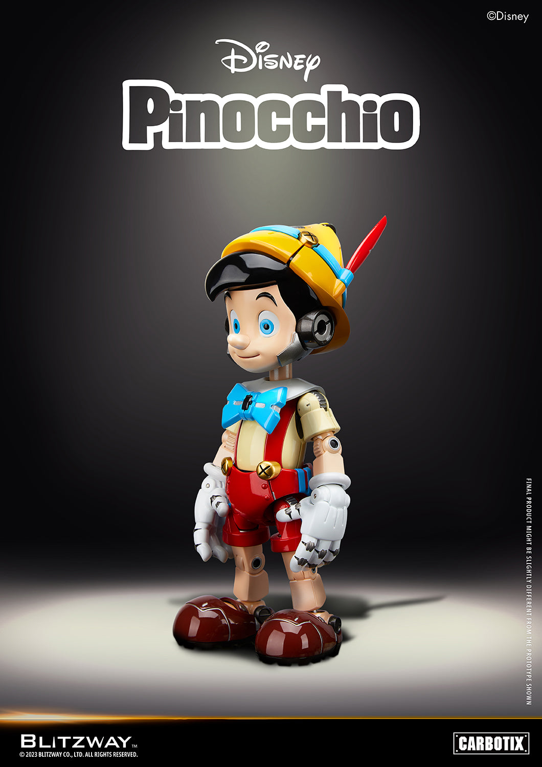 Pedido Figura Pinocchio (DIECAST) - Disney Carbotix Series marca Blitzway BW-CA-10506 (19.5 cm)