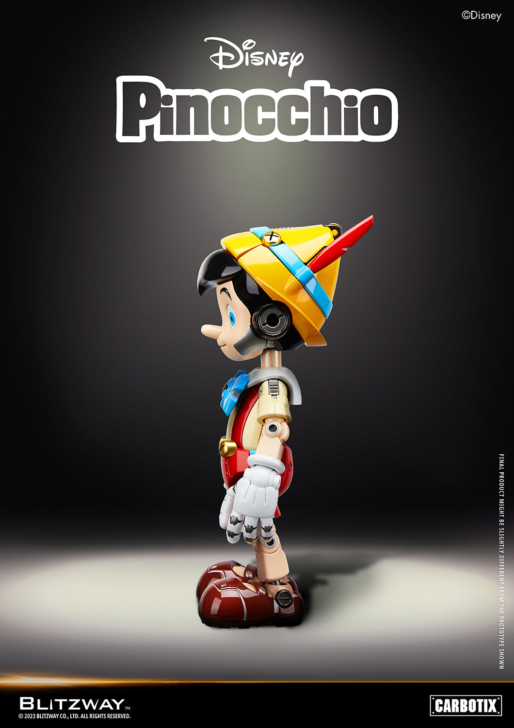 Pedido Figura Pinocchio (DIECAST) - Disney Carbotix Series marca Blitzway BW-CA-10506 (19.5 cm)