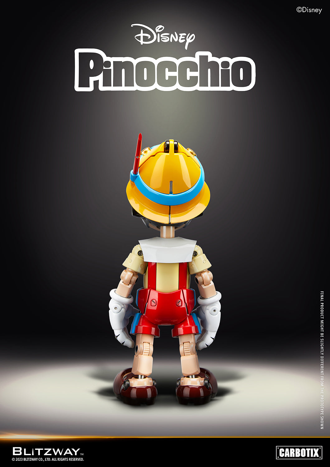 Pedido Figura Pinocchio (DIECAST) - Disney Carbotix Series marca Blitzway BW-CA-10506 (19.5 cm)