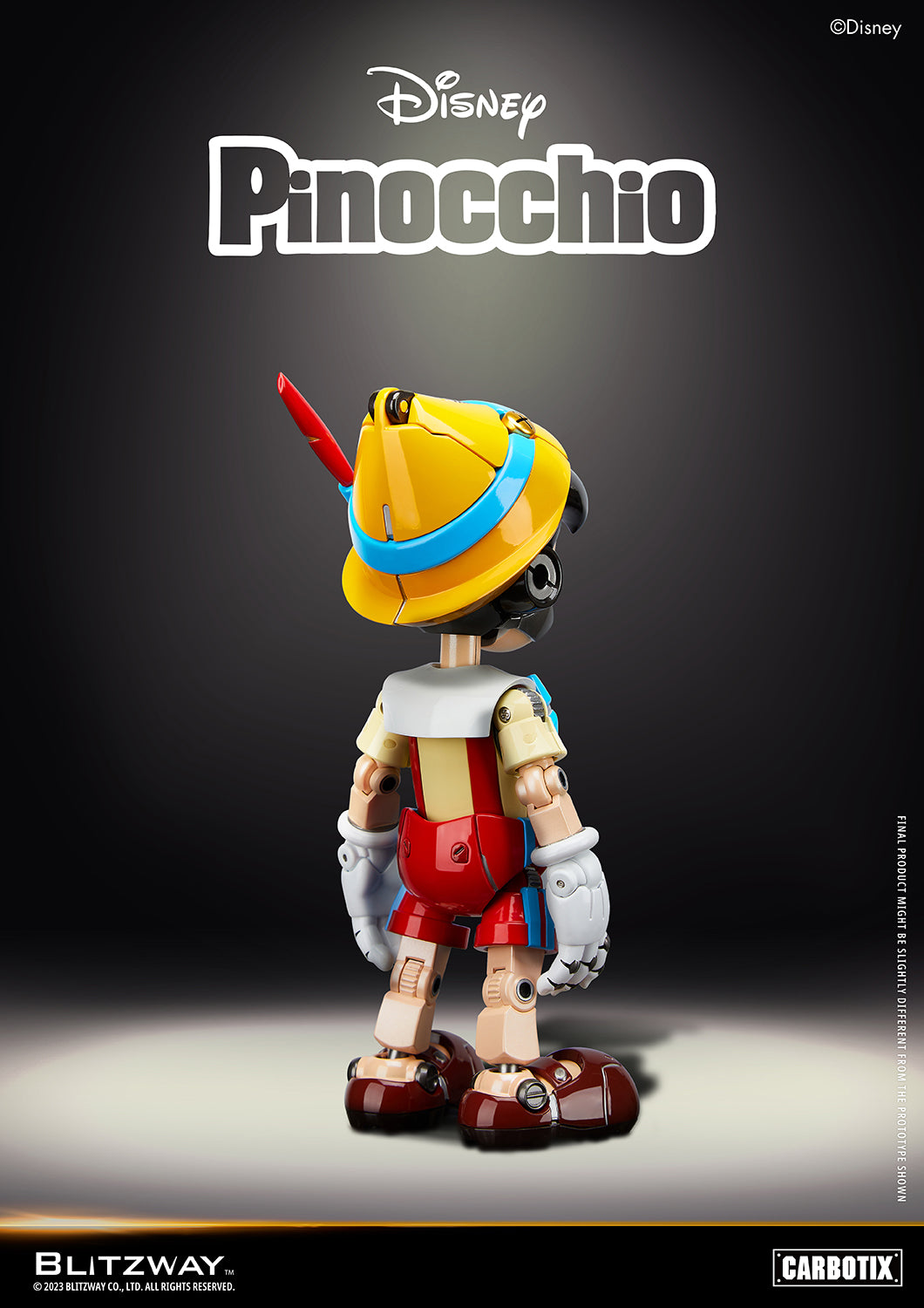 Pedido Figura Pinocchio (DIECAST) - Disney Carbotix Series marca Blitzway BW-CA-10506 (19.5 cm)