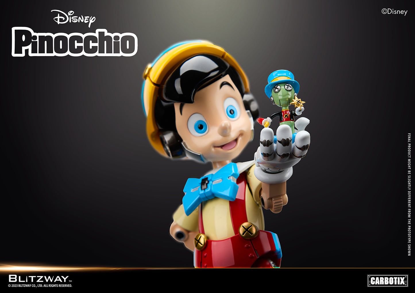 Pedido Figura Pinocchio (DIECAST) - Disney Carbotix Series marca Blitzway BW-CA-10506 (19.5 cm)