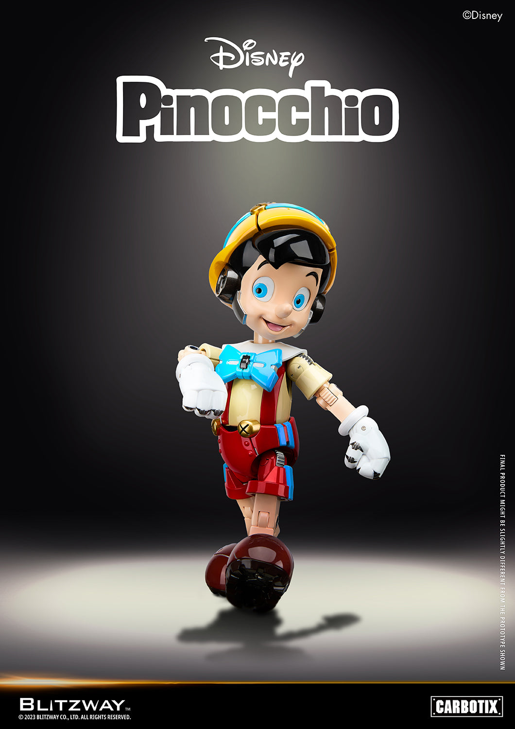 Pedido Figura Pinocchio (DIECAST) - Disney Carbotix Series marca Blitzway BW-CA-10506 (19.5 cm)