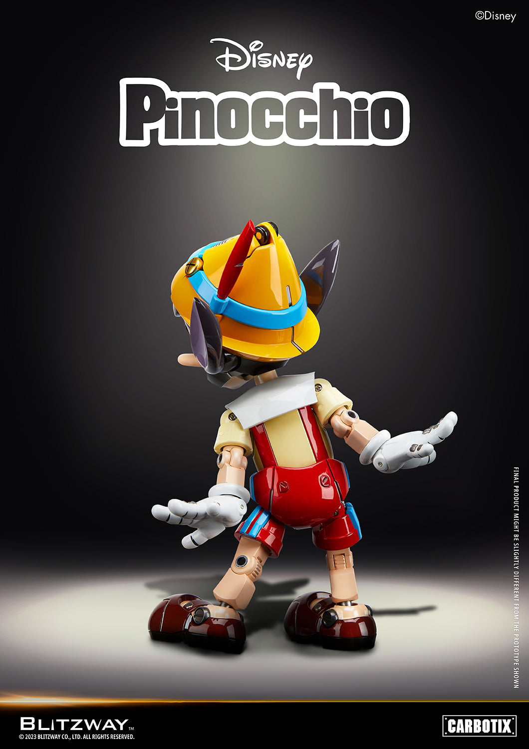 Pedido Figura Pinocchio (DIECAST) - Disney Carbotix Series marca Blitzway BW-CA-10506 (19.5 cm)