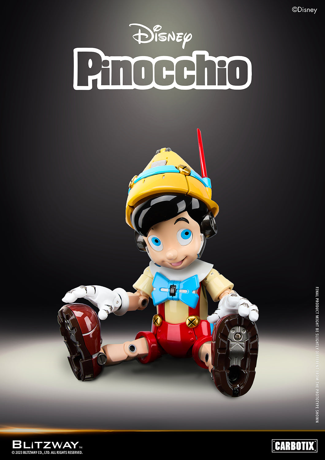 Pedido Figura Pinocchio (DIECAST) - Disney Carbotix Series marca Blitzway BW-CA-10506 (19.5 cm)