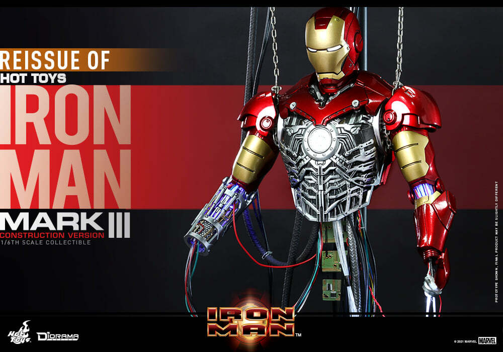 Pedido Diorama Iron Man Mark III (Construction Version) marca Hot Toys DS003 escala 1/6 (Relanzamiento)