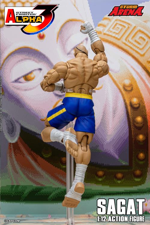 Preventa Figura SAGAT (Storm Arena) - Street Fighter Alpha 3 marca Storm Collectibles SFSA03 escala pequeña 1/12