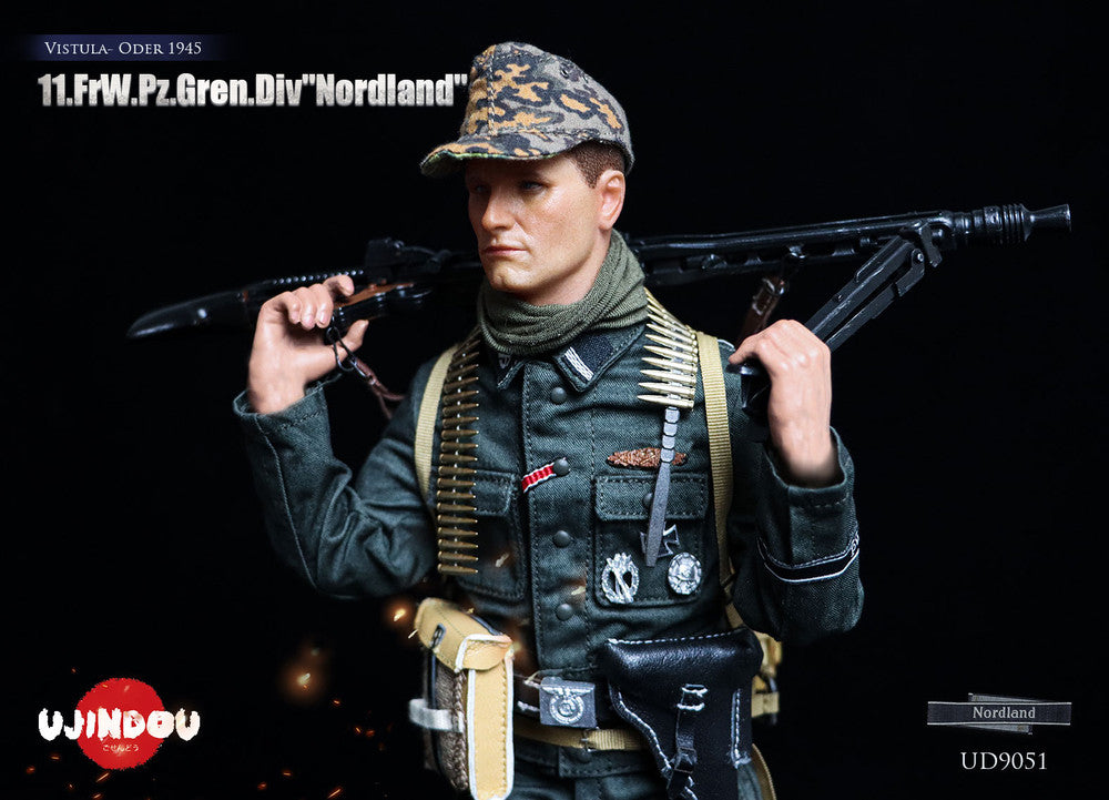Preventa Figura WWII 11.FrW.Pz.Gren.Div "Nordland" - Vistula- Oder 1945 marca Ujindou UD9051 escala 1/6