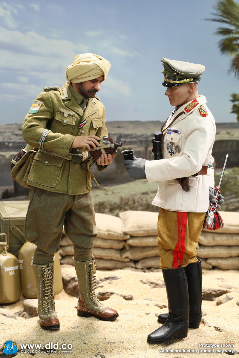 Preventa Figura Ishaan & Panzer Commander (2 cabezas 1 cuerpo) - Stauffenberg - WWII German Africa Corps Supply Duty marca DID V80185 escala 1/6