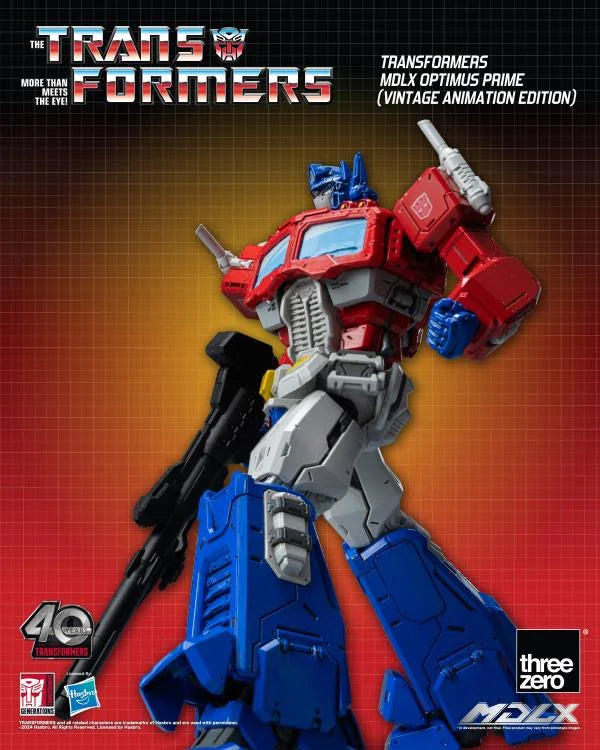 Pedido Figura MDLX Optimus Prime (Vintage Animation) Exclusive 40th Aniversary - Transformers marca Threezero 3Z0692 (17.8 cm)