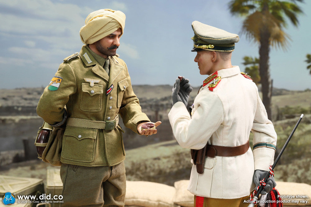 Preventa Figura Ishaan & Panzer Commander (2 cabezas 1 cuerpo) - Stauffenberg - WWII German Africa Corps Supply Duty marca DID V80185 escala 1/6