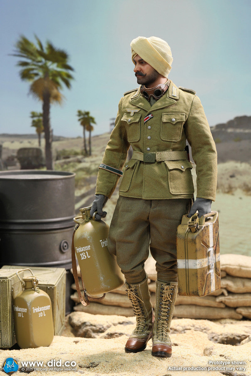 Preventa Figura Ishaan & Panzer Commander (2 cabezas 1 cuerpo) - Stauffenberg - WWII German Africa Corps Supply Duty marca DID V80185 escala 1/6