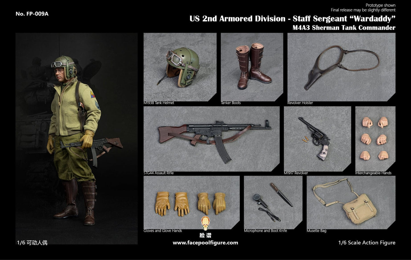 Pedido Figura Staff Sergeant (Regular Edition) - US 2nd Armored Division marca Facepoolfigure FP-009A escala 1/6