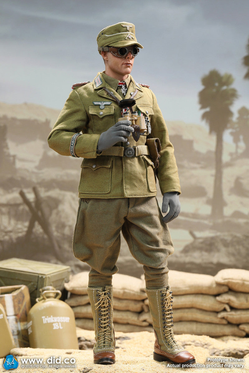 Preventa Figura Ishaan & Panzer Commander (2 cabezas 1 cuerpo) - Stauffenberg - WWII German Africa Corps Supply Duty marca DID V80185 escala 1/6