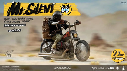 Preventa Figura Mr. Silent con motocicleta (Deluxe Edition) - Death Gas Station marca Damtoys X Coaldog PES038 escala pequeña 1/12