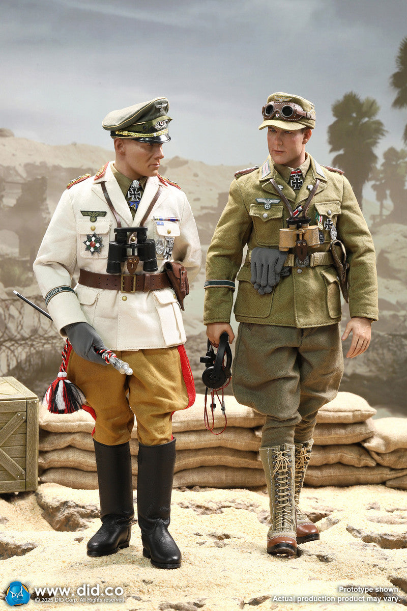 Preventa Figura Ishaan & Panzer Commander (2 cabezas 1 cuerpo) - Stauffenberg - WWII German Africa Corps Supply Duty marca DID V80185 escala 1/6