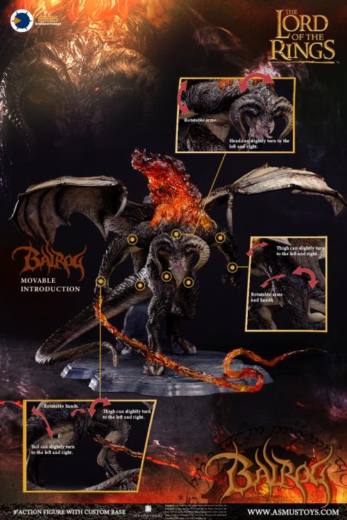 Pedido Figura Balrog (Organic version) - The Lord of the Rings: The Fellowship of the Ring marca Asmus Toys (28 cm)