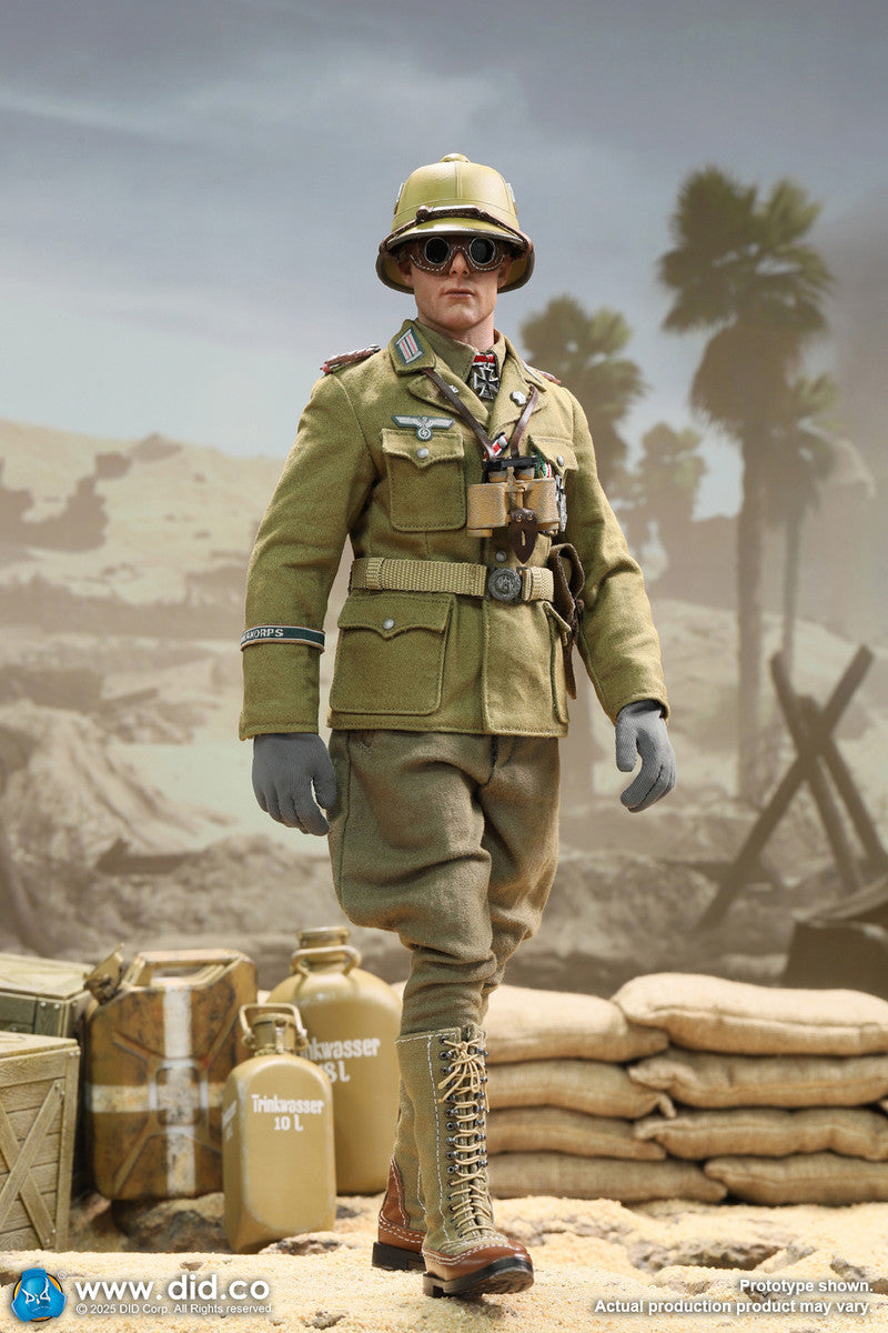 Preventa Figura Ishaan & Panzer Commander (2 cabezas 1 cuerpo) - Stauffenberg - WWII German Africa Corps Supply Duty marca DID V80185 escala 1/6