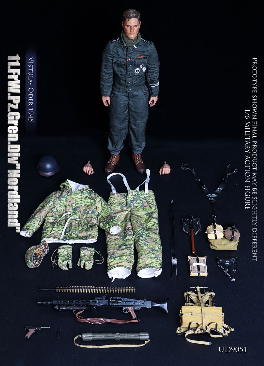 Preventa Figura WWII 11.FrW.Pz.Gren.Div "Nordland" - Vistula- Oder 1945 marca Ujindou UD9051 escala 1/6