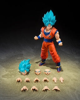 EN STOCK Figura SON GOKU - BLUE POWER TRANSCENDING LIMITS - S.H.Figuarts marca Bandai Namco escala 1/12