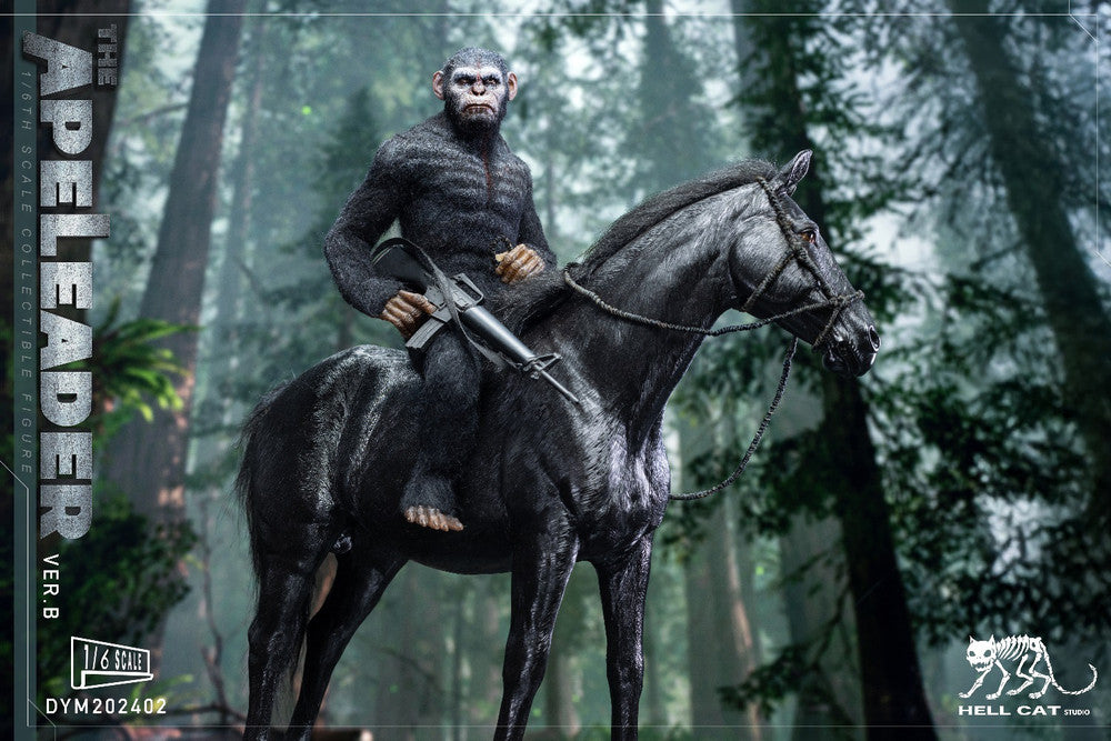 Preventa Estatua Caballo negro para Ape Leader marca Hellcat Studio DYM202402C escala 1/6
