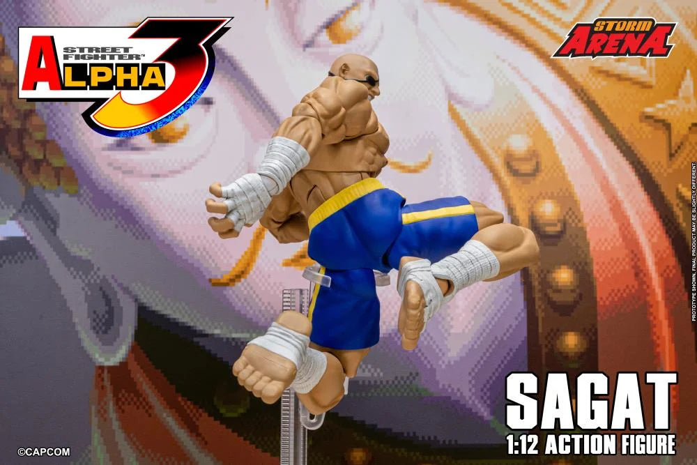 Preventa Figura SAGAT (Storm Arena) - Street Fighter Alpha 3 marca Storm Collectibles SFSA03 escala pequeña 1/12