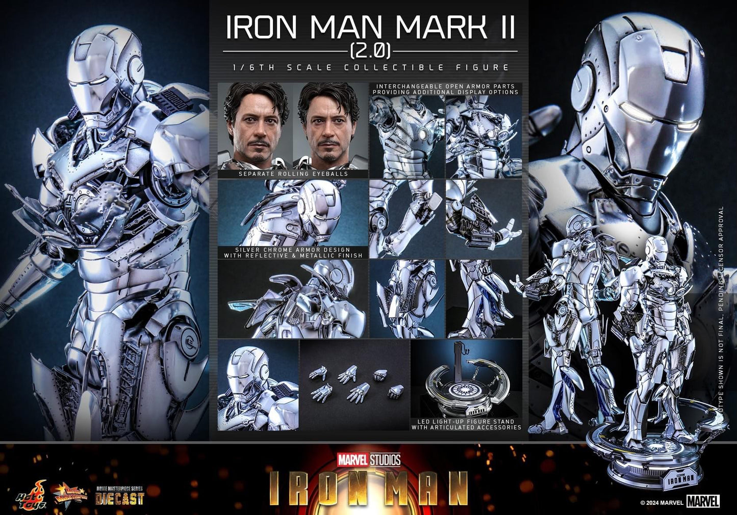 Preventa Figura Hot Toys Iron Man Mark II (2.0) marca Hot Toys MMS733 D59 escala 1/6