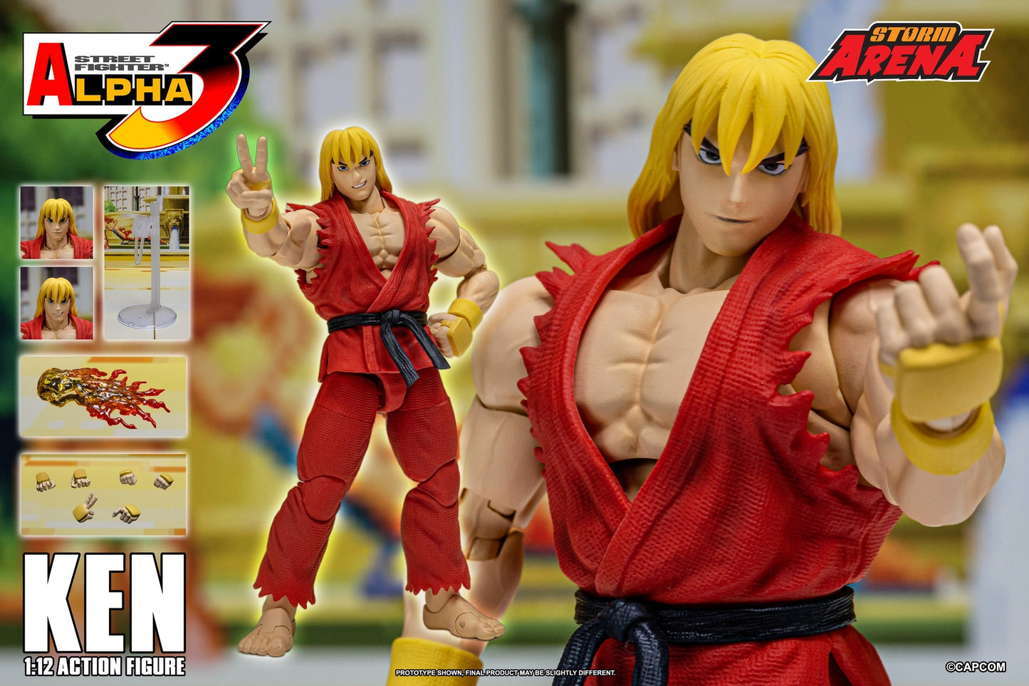 Preventa Figura KEN (Storm Arena) - Street Fighter Alpha 3 marca Storm Collectibles SFSA01 escala pequeña 1/12