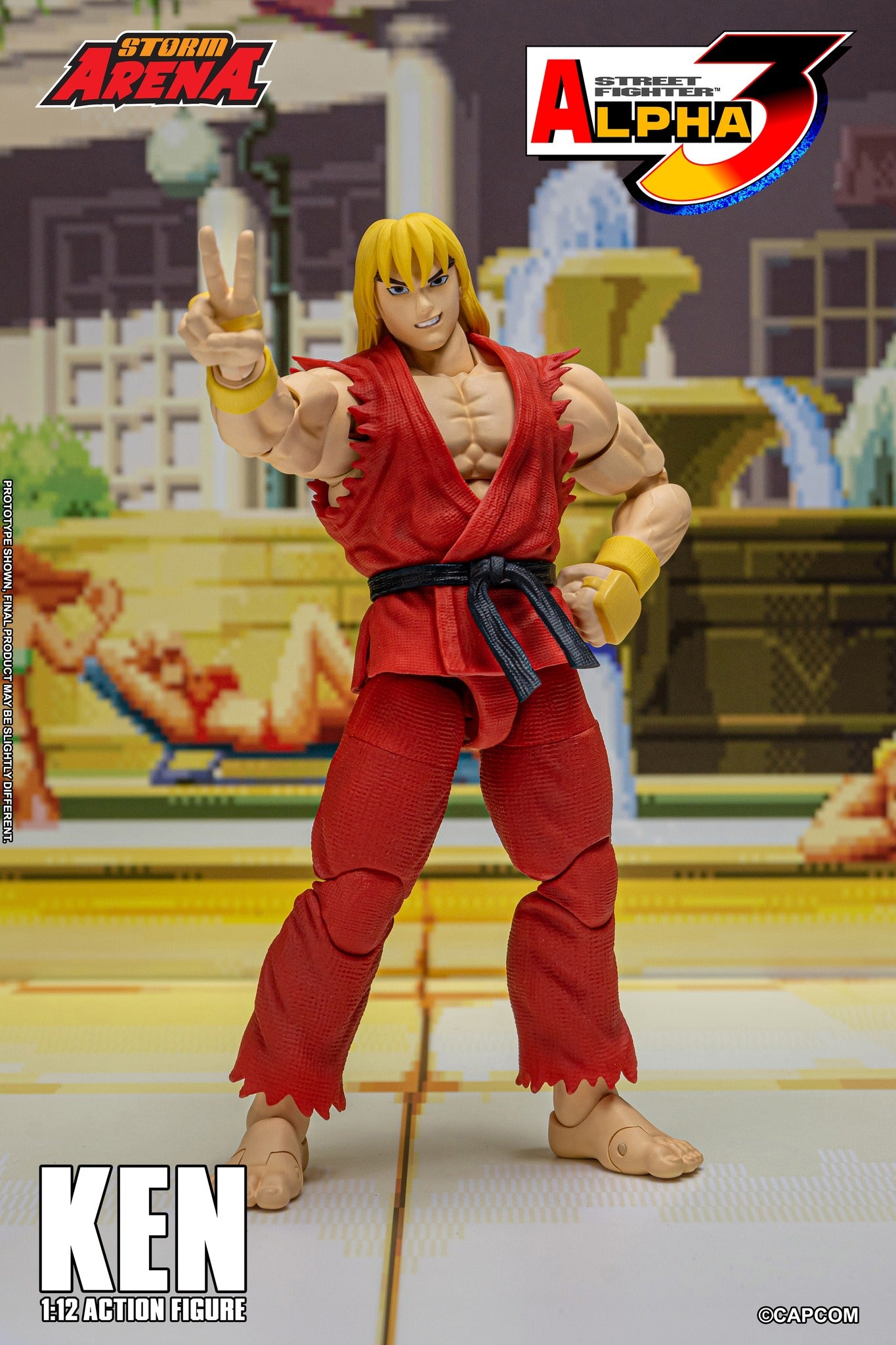 Preventa Figura KEN (Storm Arena) - Street Fighter Alpha 3 marca Storm Collectibles SFSA01 escala pequeña 1/12
