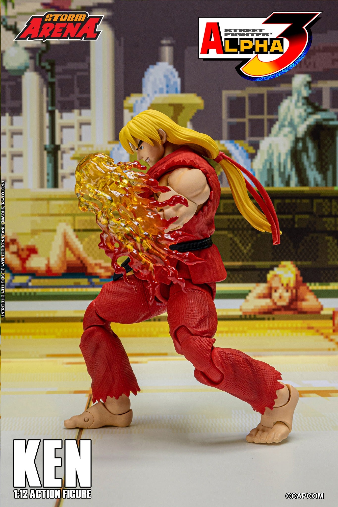 Preventa Figura KEN (Storm Arena) - Street Fighter Alpha 3 marca Storm Collectibles SFSA01 escala pequeña 1/12
