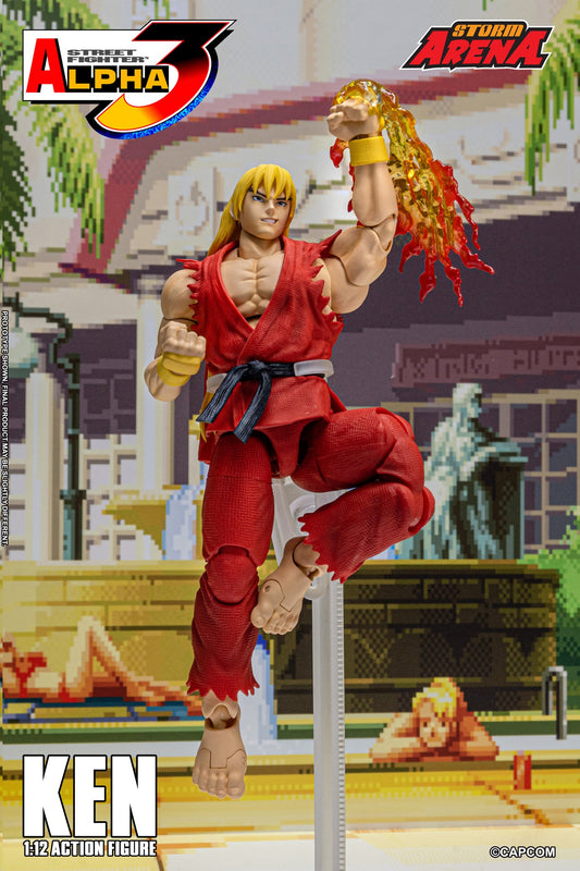 Preventa Figura KEN (Storm Arena) - Street Fighter Alpha 3 marca Storm Collectibles SFSA01 escala pequeña 1/12