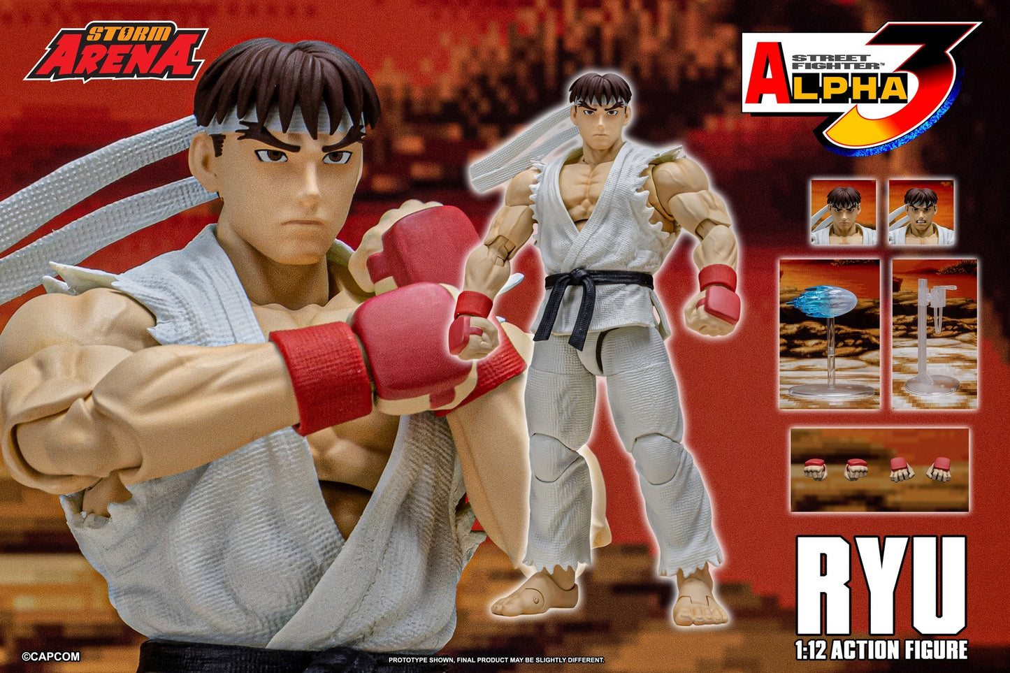 Preventa Figura RYU (Storm Arena) - Street Fighter Alpha 3 marca Storm Collectibles SFSA02 escala pequeña 1/12