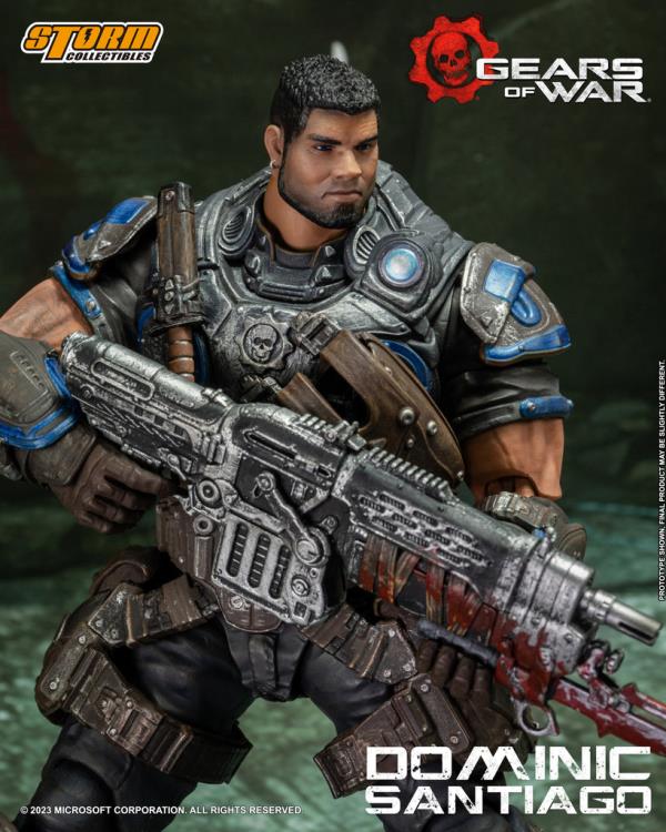 Preventa Figura Dominic Santiago - Gears of War marca Storm Collectibles escala pequeña 1/12