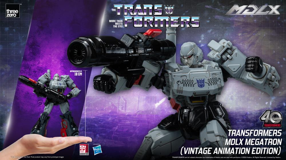 Pedido Figura MDLX Megatron (Vintage Animation) Exclusive 40th Aniversary - Transformers marca Threezero 3Z0694 (18 cm)