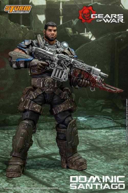 Preventa Figura Dominic Santiago - Gears of War marca Storm Collectibles escala pequeña 1/12