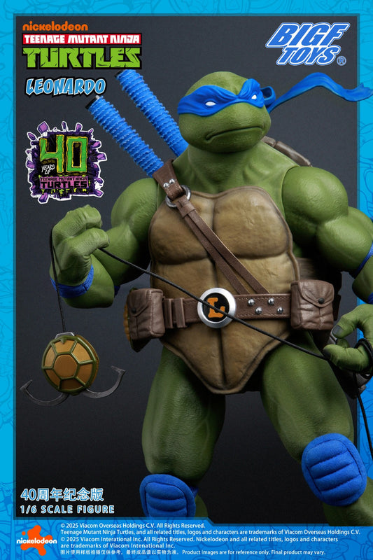 Preventa Figura TMNT LEONARDO - 40th Anniversary Edition marca BigFToys BIGF-001 escala 1/6