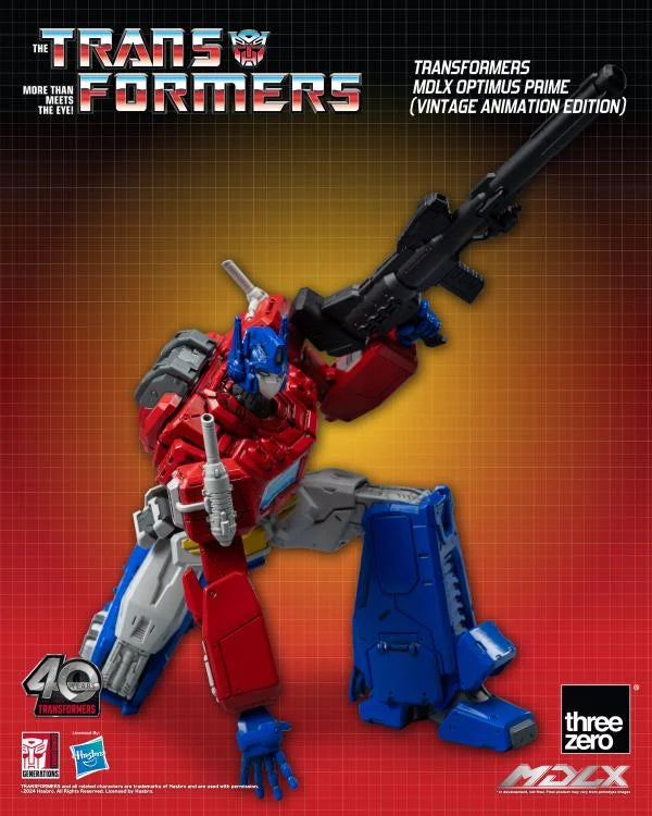 Pedido Figura MDLX Optimus Prime (Vintage Animation) Exclusive 40th Aniversary - Transformers marca Threezero 3Z0692 (17.8 cm)