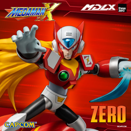 Preventa Figura MDLX Zero - Mega Man X / Rockman X marca Threezero 3Z0574 escala pequeña 1/12