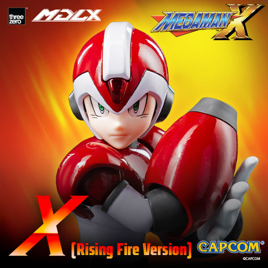 Preventa Figura MDLX X Mega Man X / Rockman X (Rising Fire Version) marca Threezero 3Z0576 escala pequeña 1/12