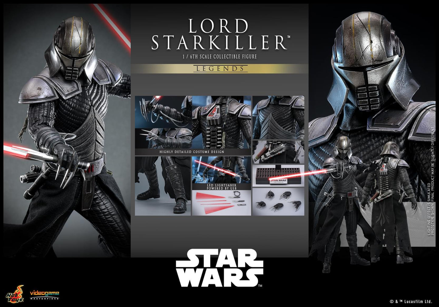 Pedido Figura Lord Starkiller - Star Wars Legends™ marca Hot Toys VGM63 escala 1/6