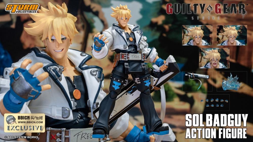 Pedido Figura Strive Sol Badguy (Blue version) Exclusive - Guily Gear marca Storm Collectibles ACSB01 escala pequeña 1/12