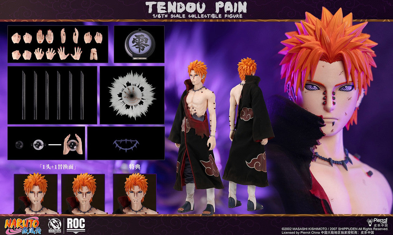 Preventa Figura Tendo Pain (Battle Damage Version) - Naruto Shippuden marca Rocket Toys ROC-014 escala 1/6