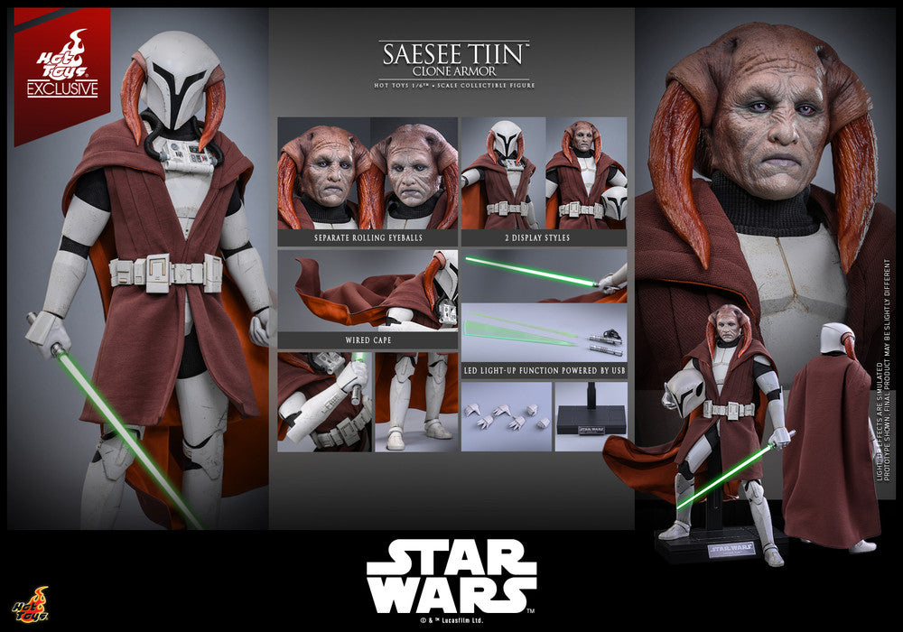 Pedido Figura Saesee Tiin (Clone Armor) Star Wars: The Clone War - EXCLUSIVE marca Hot Toys TMS168 escala 1/6