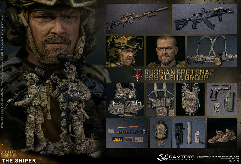 Pedido Figura The Sniper - Russian Spetsnaz FSB Alpha Group marca Damtoys 78100 escala 1/6