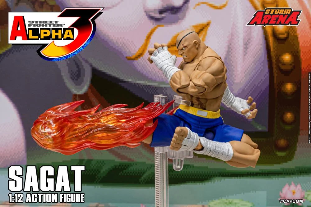 Preventa Figura SAGAT (Storm Arena) - Street Fighter Alpha 3 marca Storm Collectibles SFSA03 escala pequeña 1/12