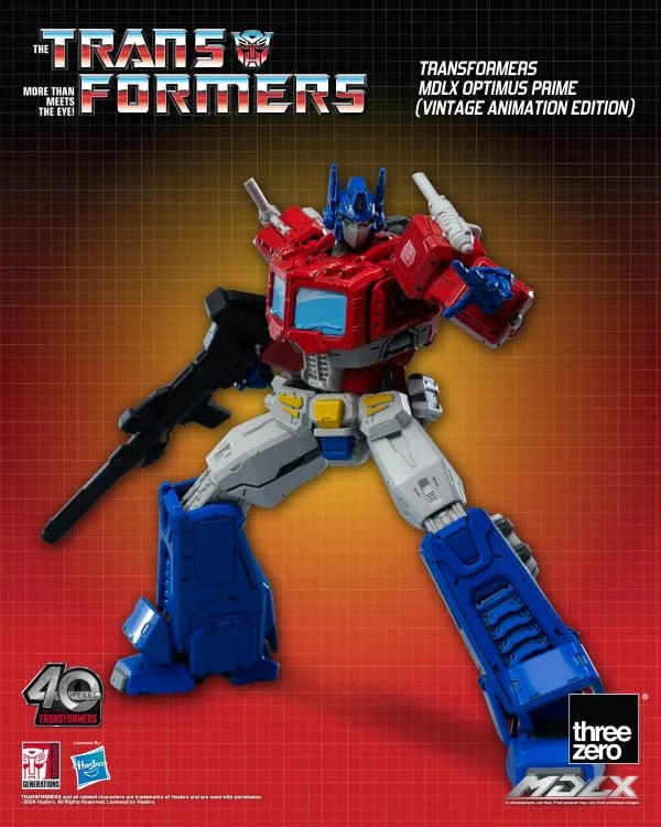 Pedido Figura MDLX Optimus Prime (Vintage Animation) Exclusive 40th Aniversary - Transformers marca Threezero 3Z0692 (17.8 cm)