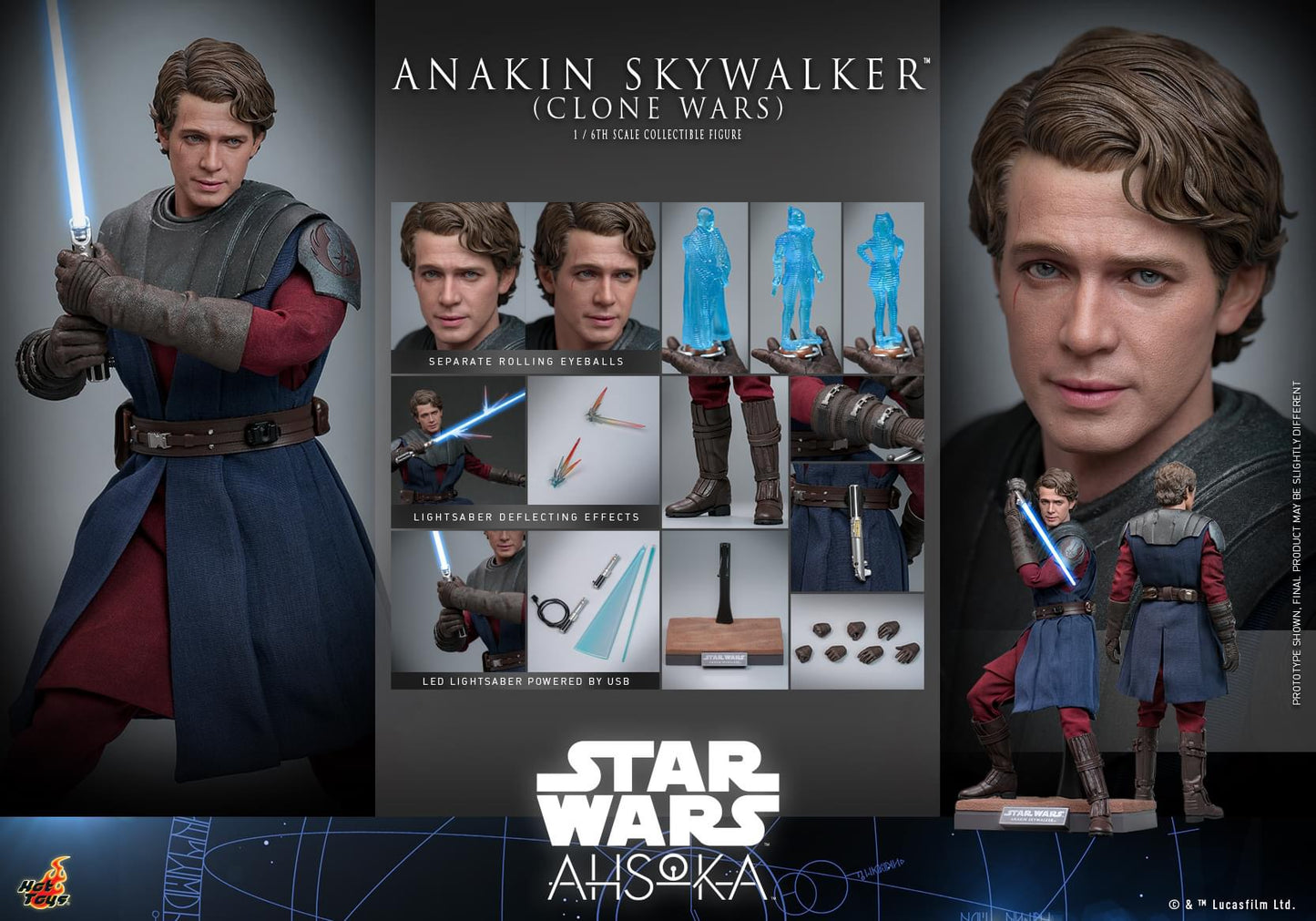Pedido Figura Anakin Skywalker (Clone Wars) - Star Wars: Ahsoka ™ marca Hot Toys TMS129 escala 1/6