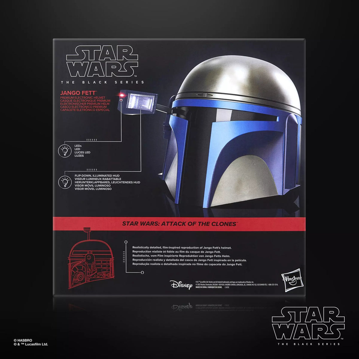Pedido Casco Electrónico de Jango Fett - Star Wars: Attack of the Clones - Star Wars: The Black Series marca Hasbro escala real 1/1
