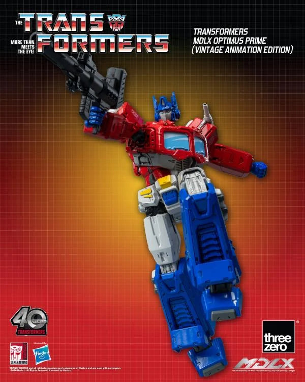 Pedido Figura MDLX Optimus Prime (Vintage Animation) Exclusive 40th Aniversary - Transformers marca Threezero 3Z0692 (17.8 cm)